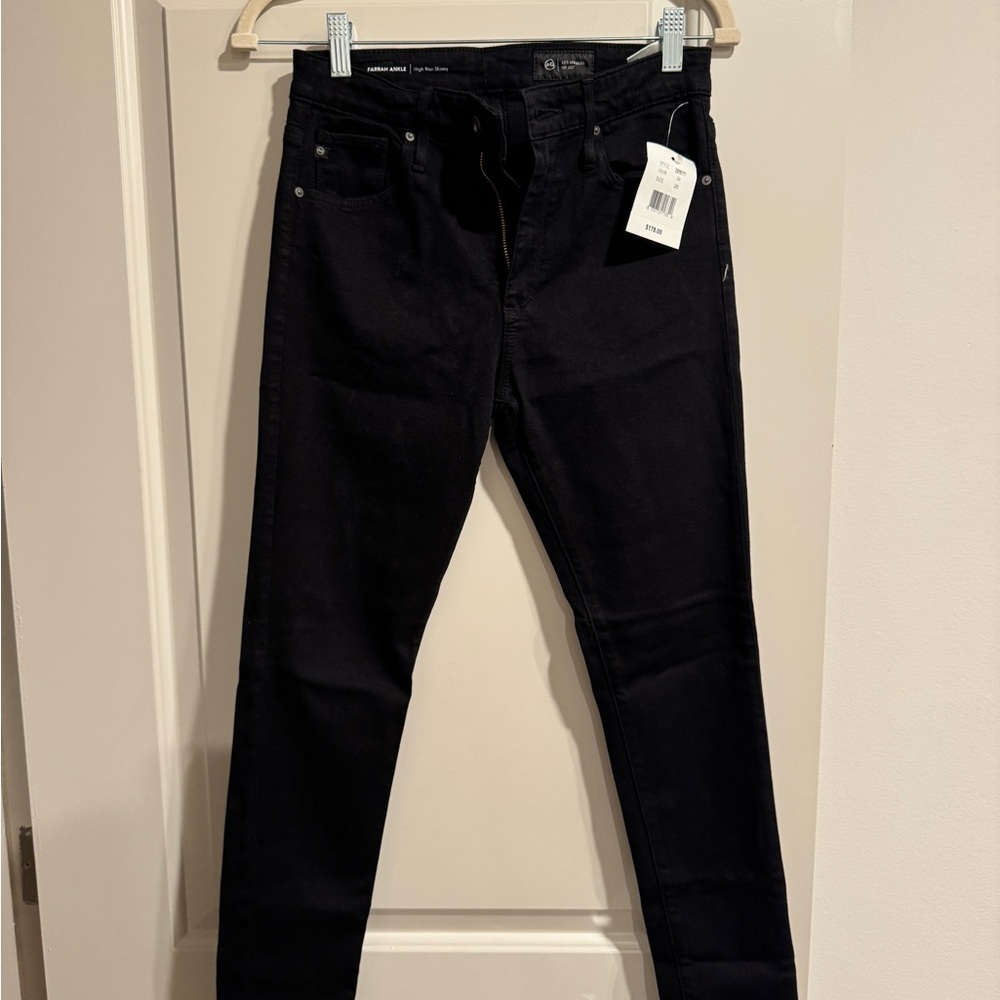 AG Adriano Goldschmied Women's Black FARRAN ANKLE High-Rise Skinny jeans